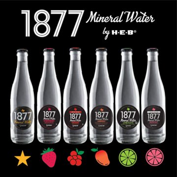 H-E-B 1877 Lime Mineral Water 12 pk Bottles, 12 oz