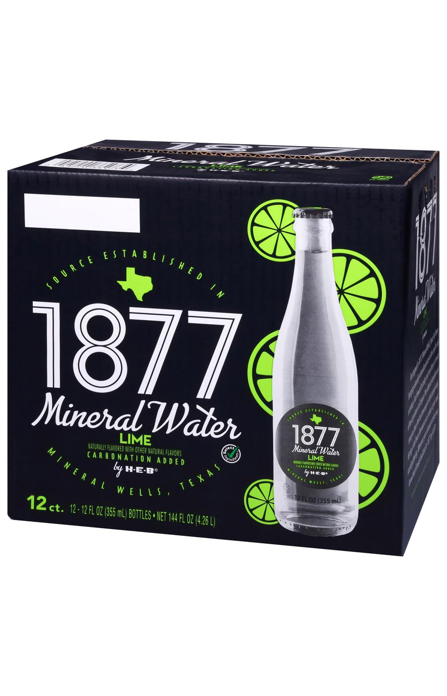 H-E-B 1877 Lime Mineral Water 12 pk Bottles; image 7 of 8
