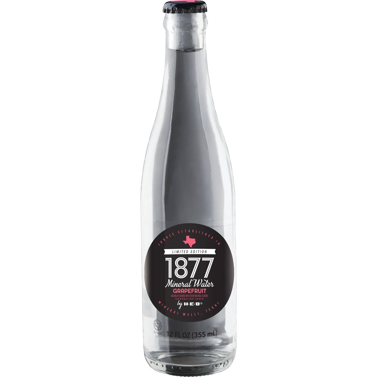 H-E-B 1877 Grapefruit Mineral Water, 12 oz