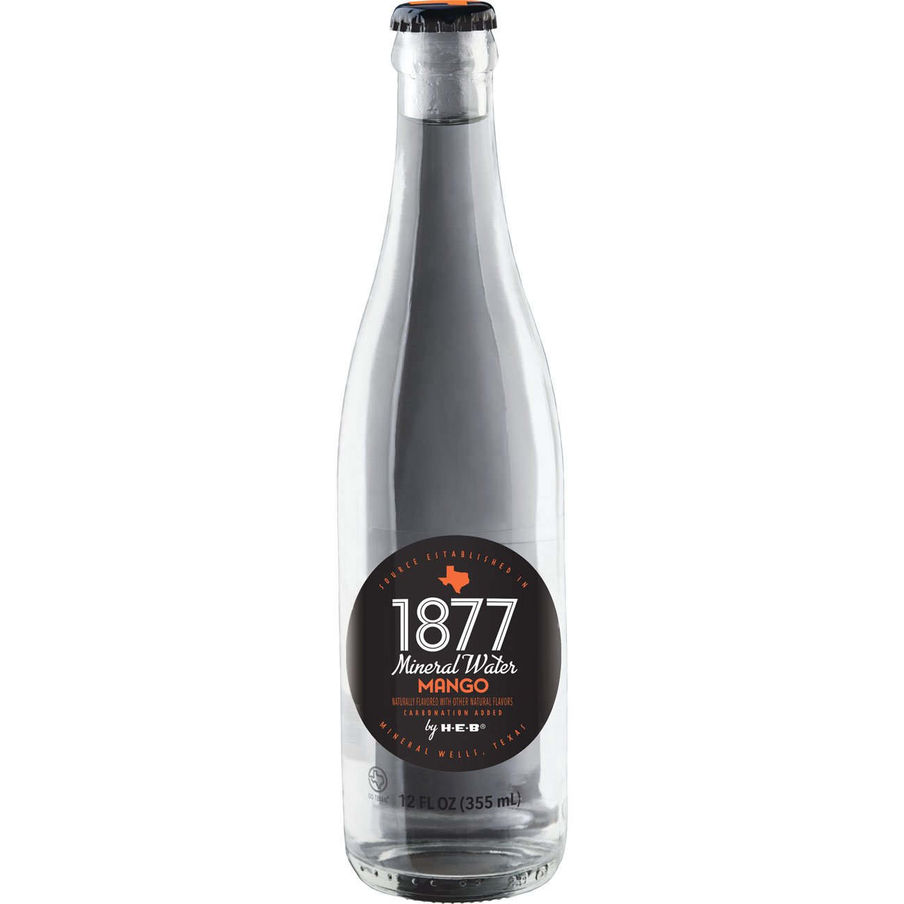 H-E-B 1877 Mango Mineral Water, 12 oz