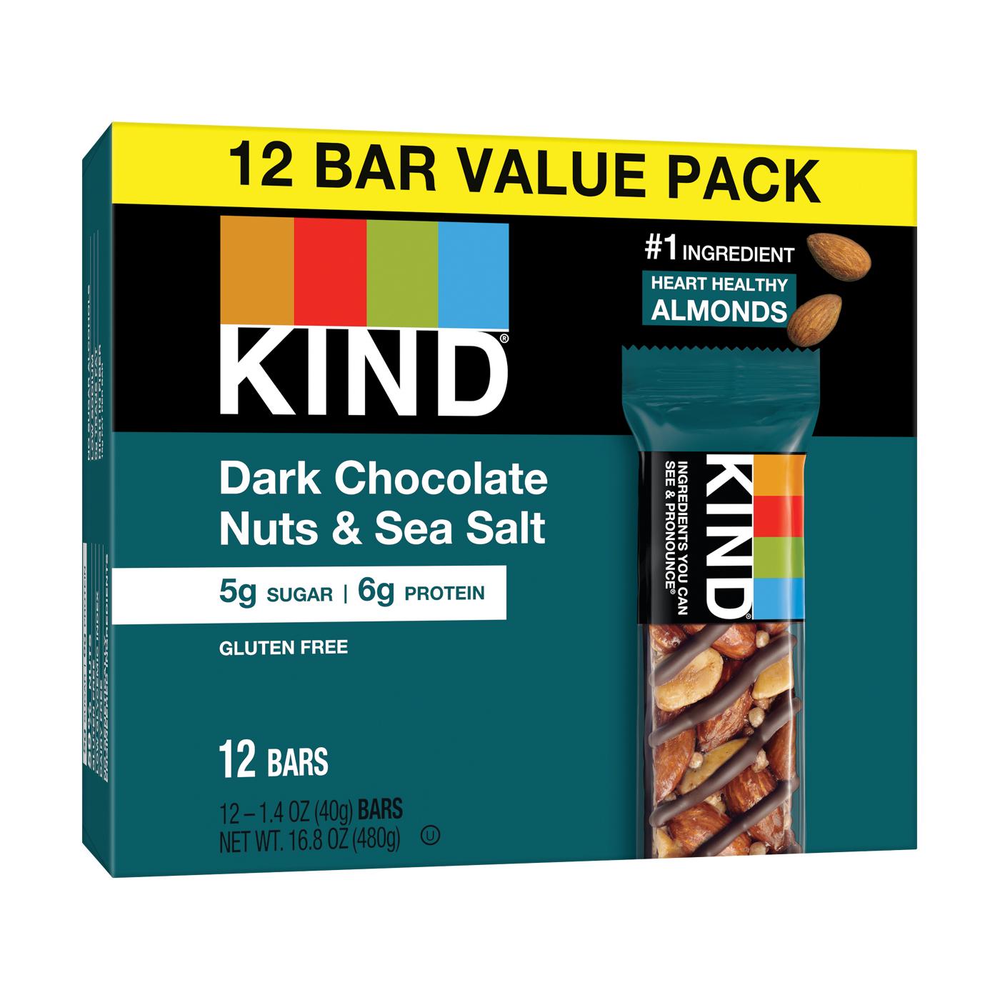 Kind Dark Chocolate Nuts & Sea Salt Bar - Shop Granola & snack bars at ...