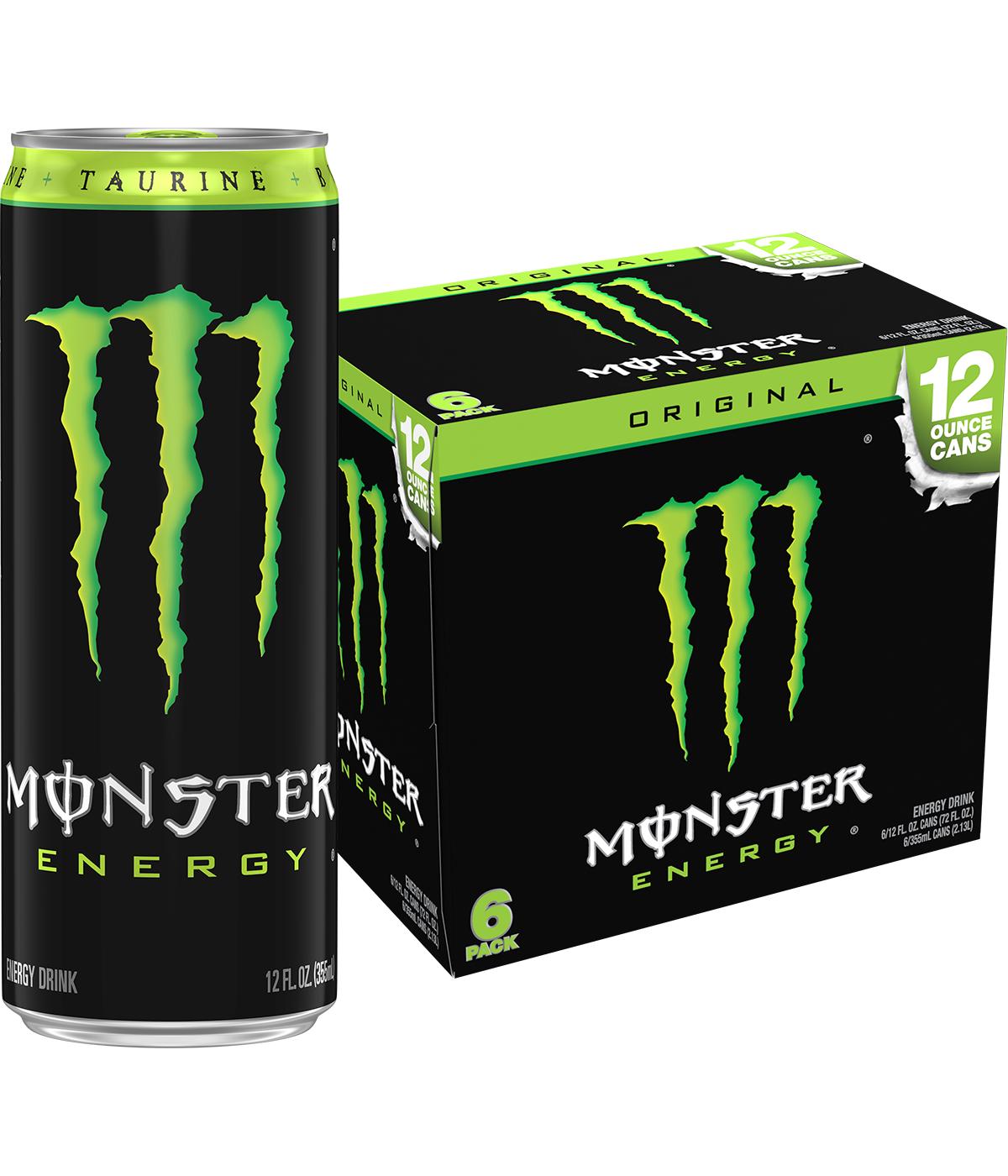 Monster Energy Original Green Energy Drink 6 pk Cans - Shop Sports