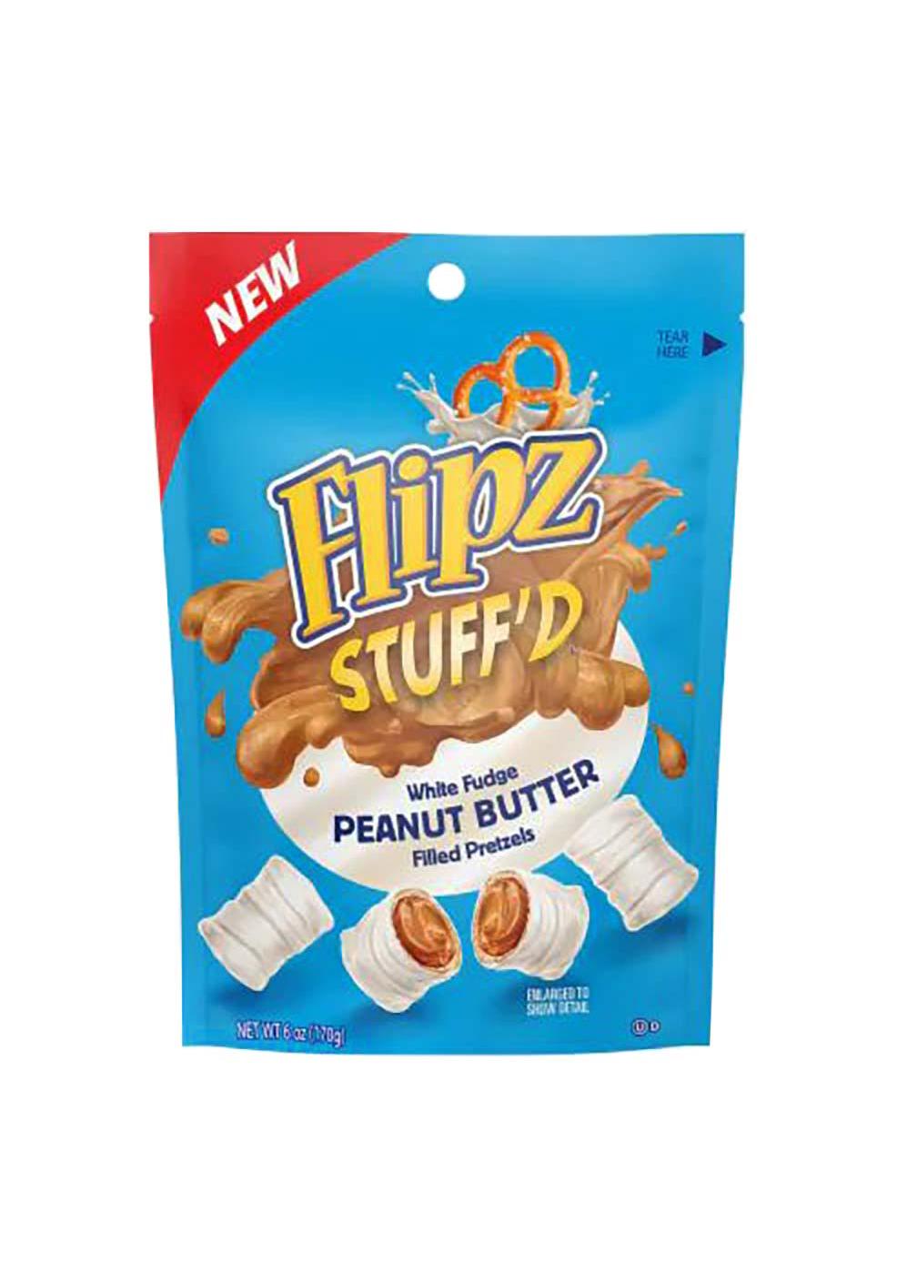 Flipz STUFF'D White Fudge Peanut Butter Filled Pretzels; image 1 of 2