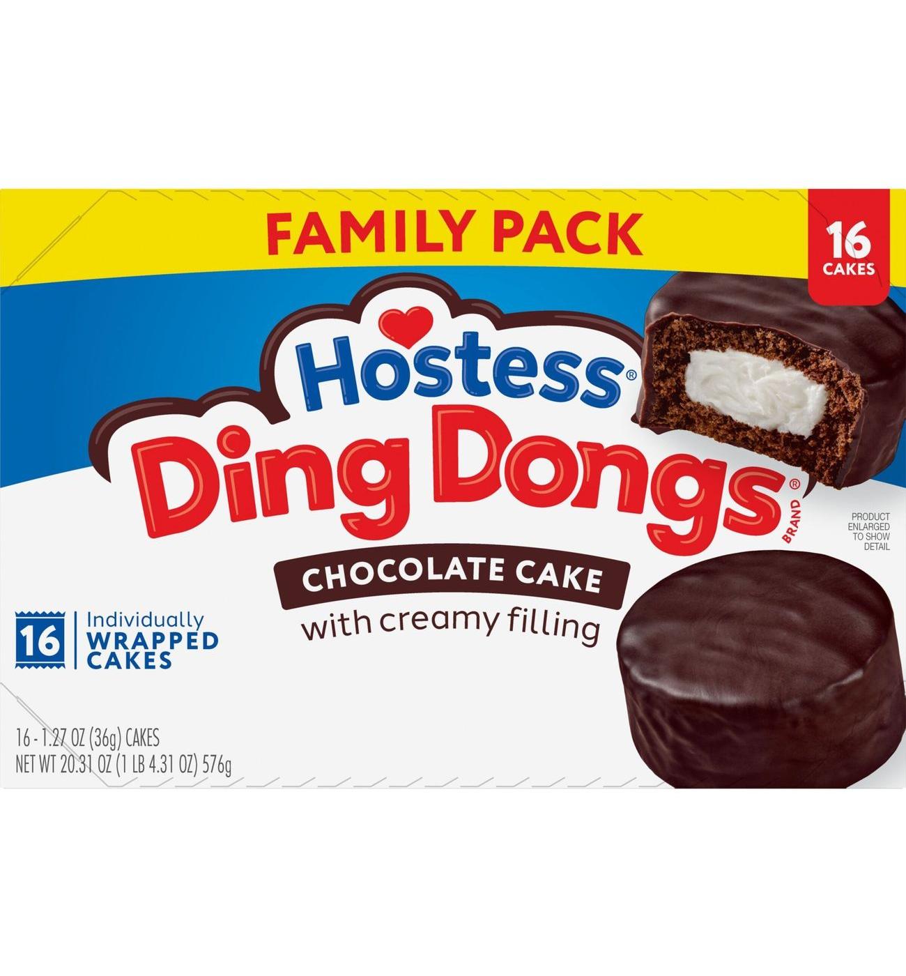 Hostess Ding Dongs Chocolate Snack Cakes - Family Pack; image 1 of 7