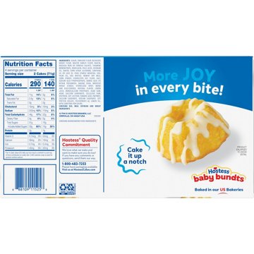 Hostess Lemon Drizzle Baby Bundts Mini Cakes