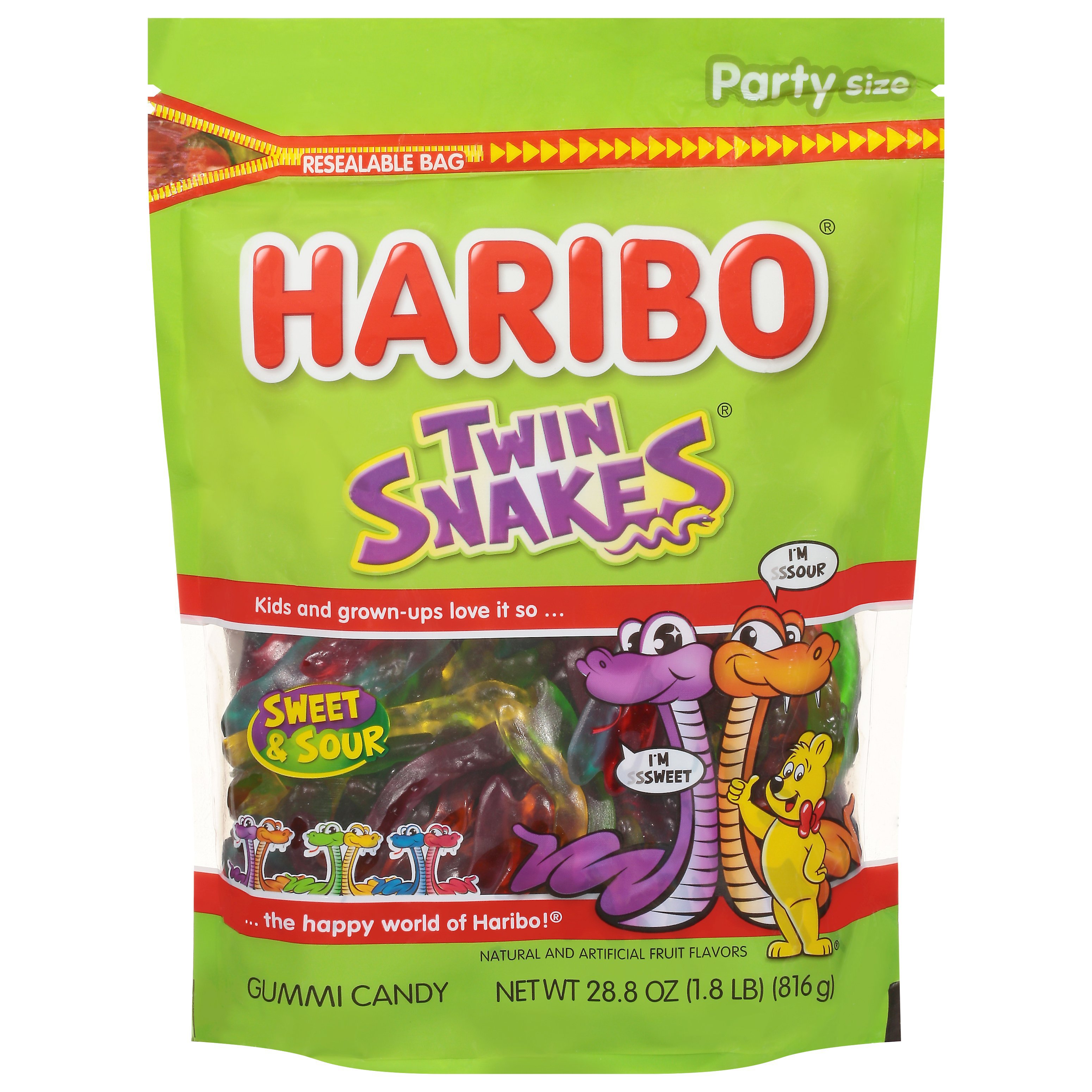 Haribo Twin Snakes Gummi Candy Party Size Shop Candy at HEB