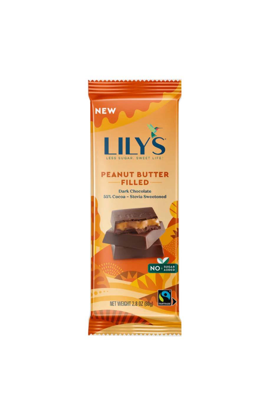 Lily's Peanut Butter Filled Dark Chocolate Bar; image 1 of 2