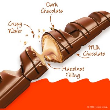 Kinder Bueno Milk Chocolate Bar with Crispy Wafer and Hazelnut Cream, 10 pk