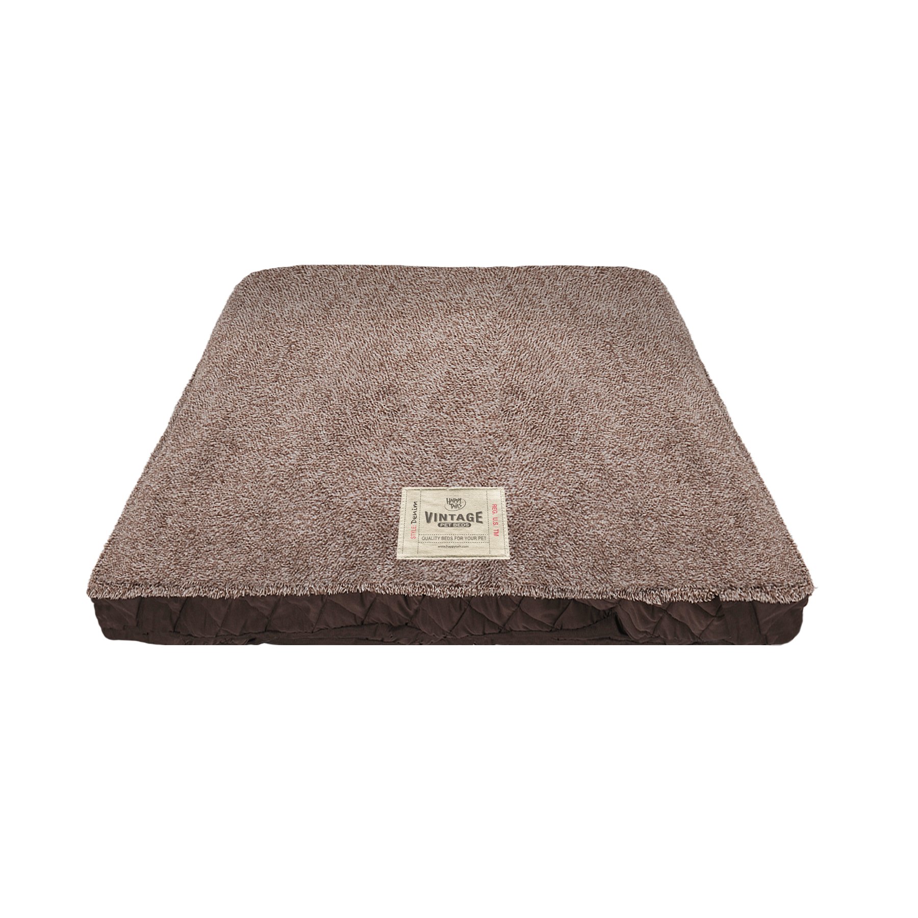 Happy Tails 30"X40" Vintage Pet Bed Chocolate Shop Beds at HEB