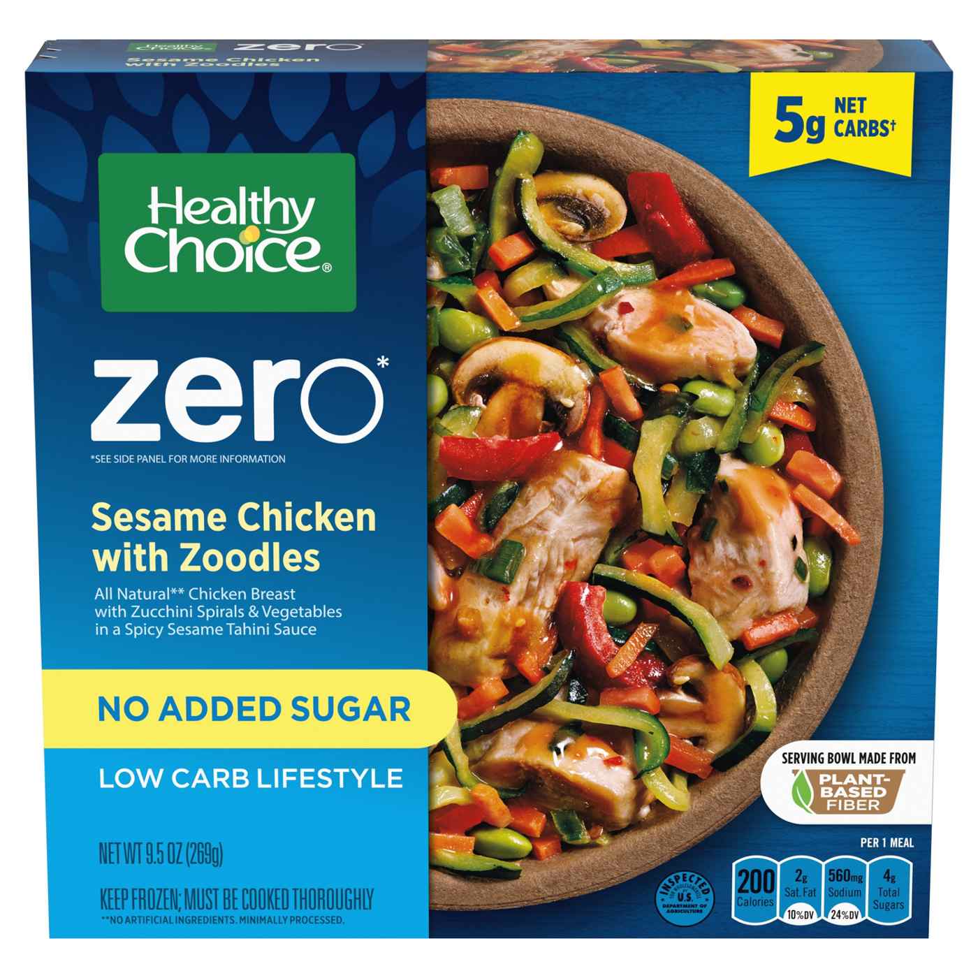 Healthy Choice Zero Low Carb Lifestyle Sesame Chicken & Zoodles Frozen Meal; image 1 of 7