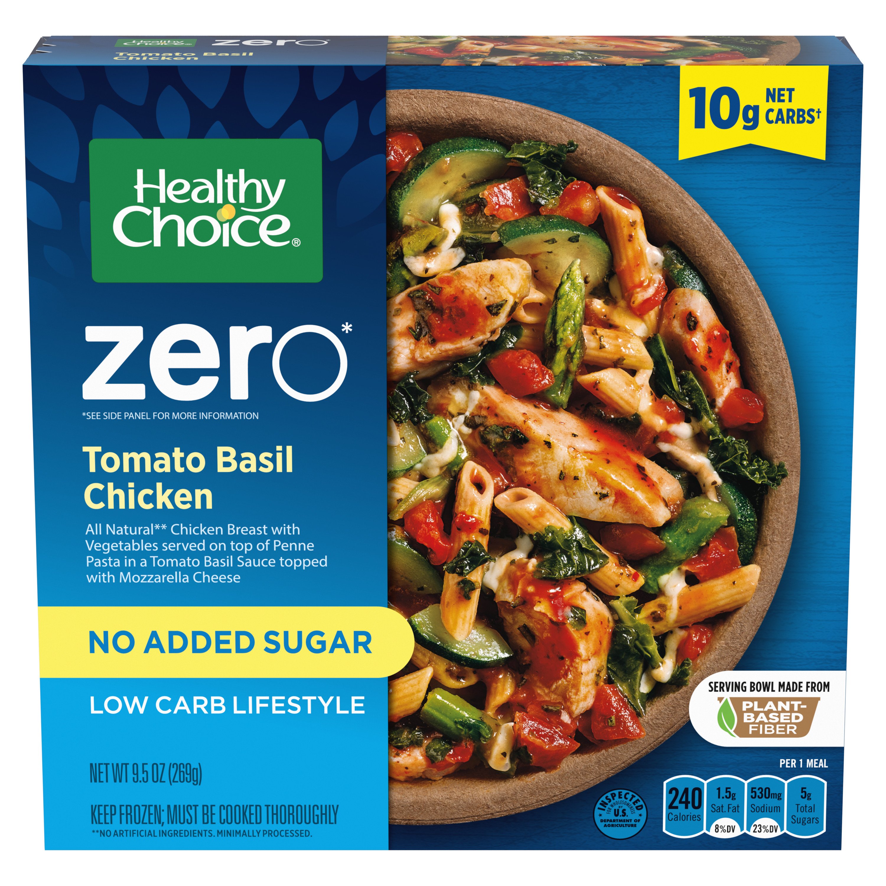 Healthy Choice Zero Low Carb Tomato Basil Chicken Bowl Frozen Meal