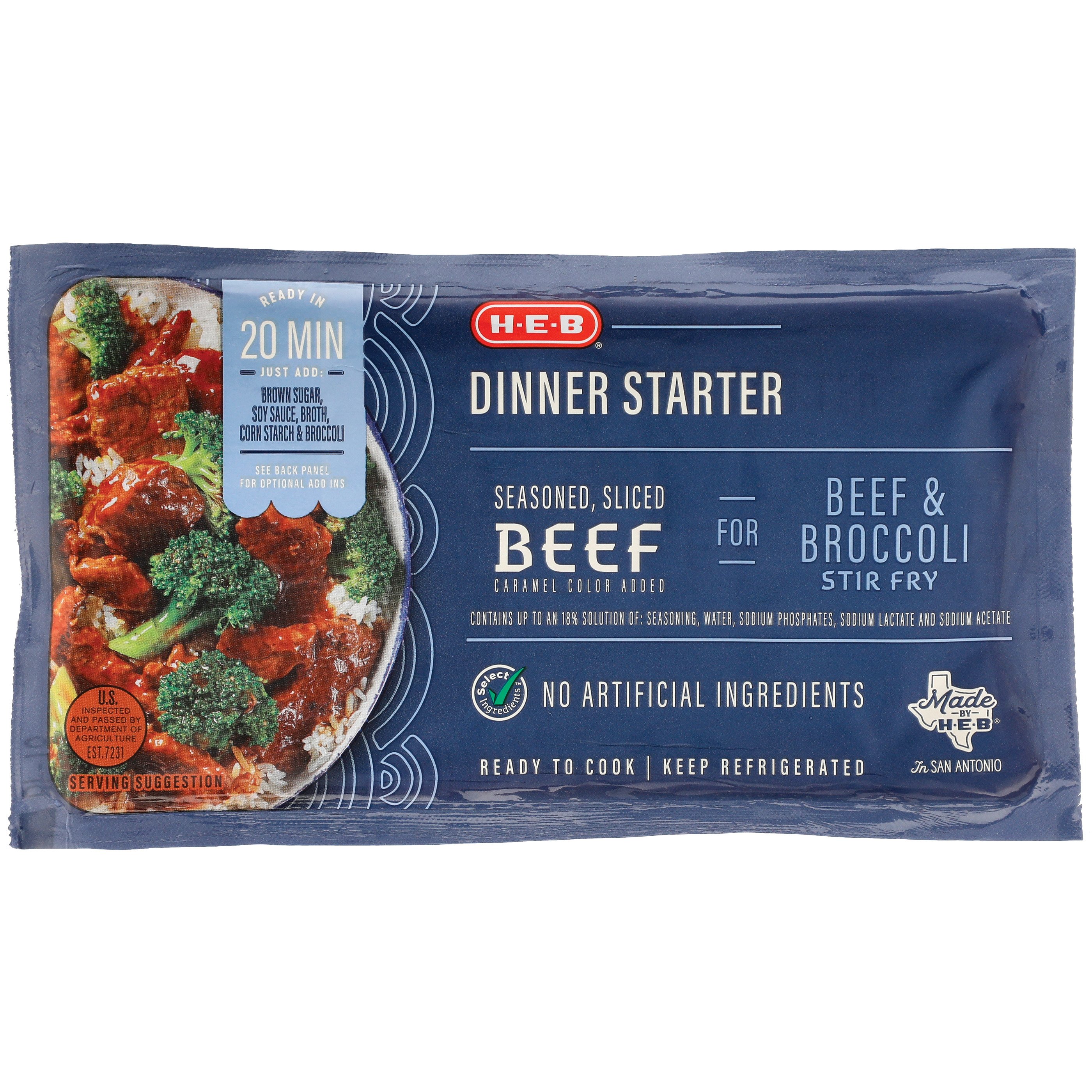 H-E-B Dinner Starter Seasoned & Sliced Beef - Shop Meat At H-E-B