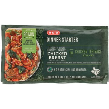 H-E-B Dinner Starter - Seasoned Sliced Chicken Breast for Teriyaki Stir Fry, Avg. 1.315 lbs