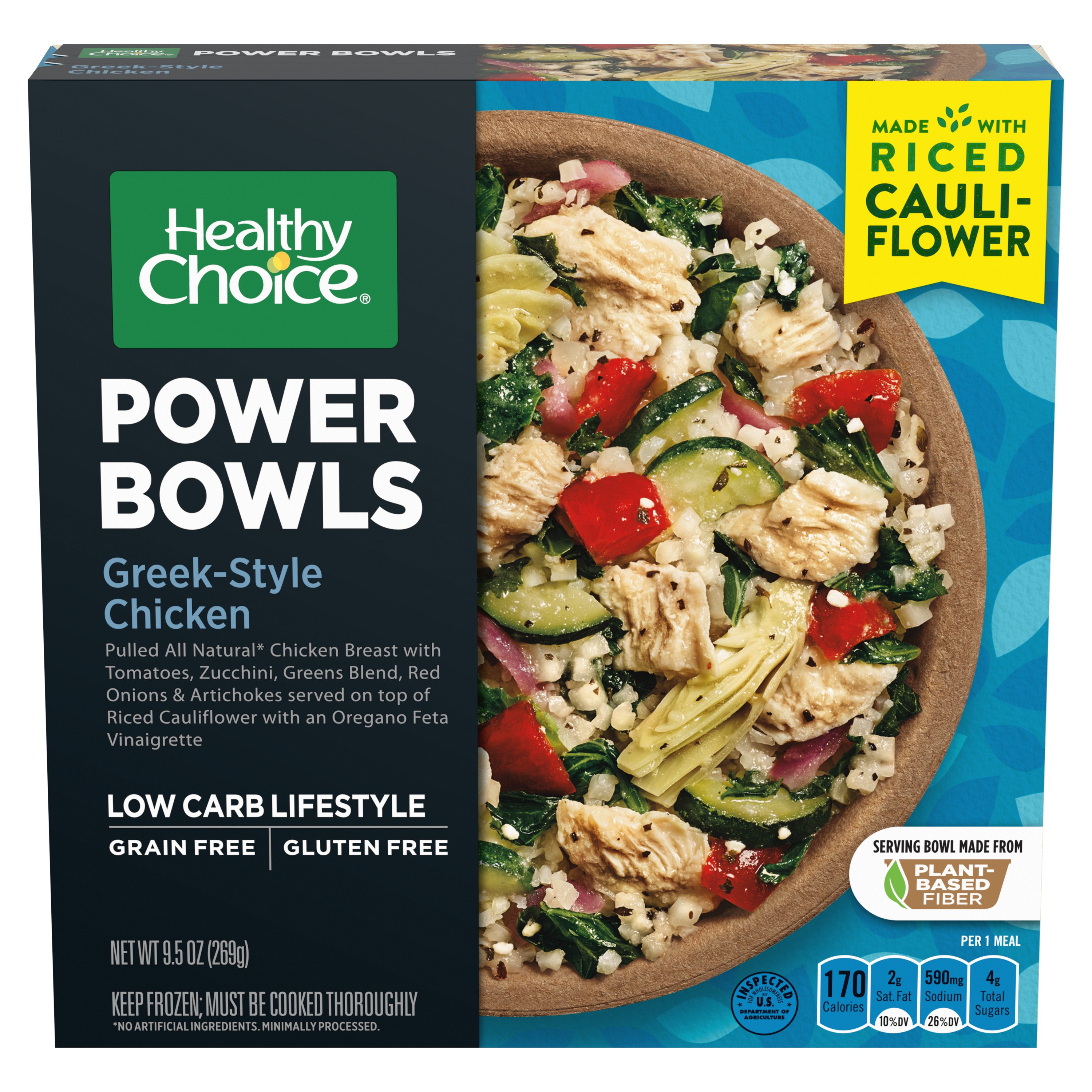Healthy Choice Power Bowls GreekStyle Chicken Frozen Meal Shop