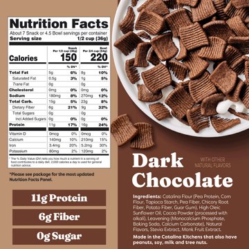 Catalina Crunch Keto Friendly Dark Chocolate Cereal, 9 oz