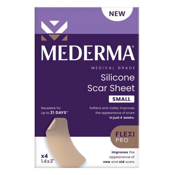 Mederma Medical Grade Small Silicone Scar Sheet, 4 ct