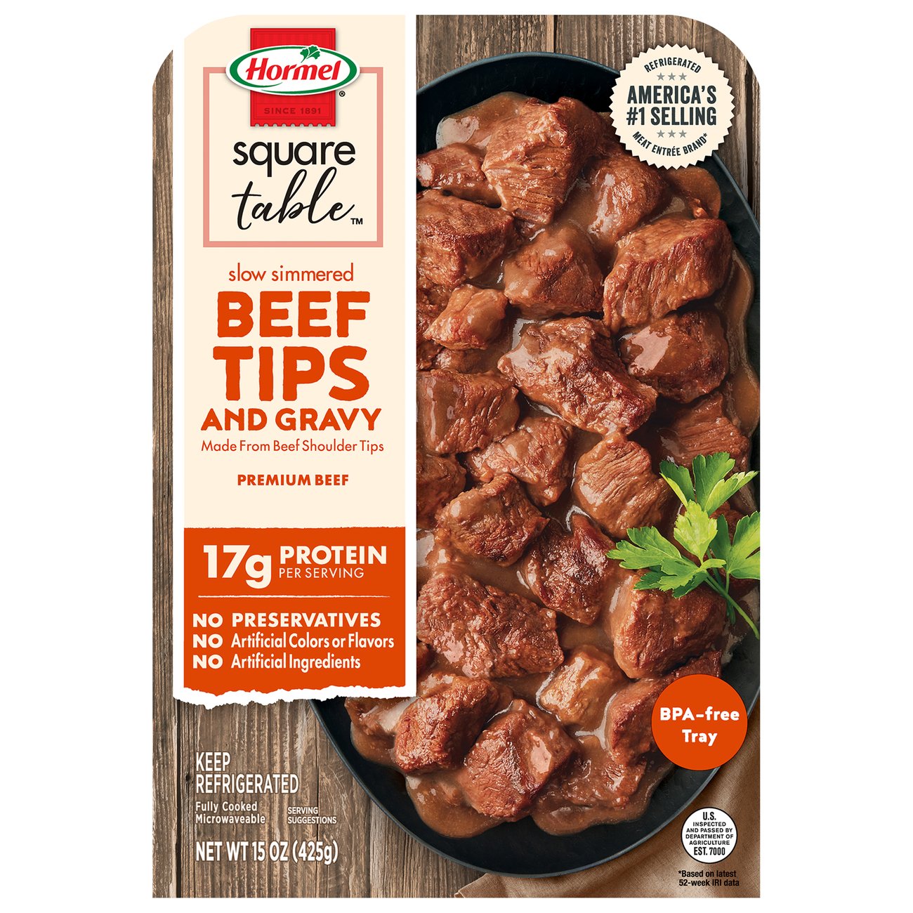Hormel square table beef tips and gravy shop entrees sides at h e b