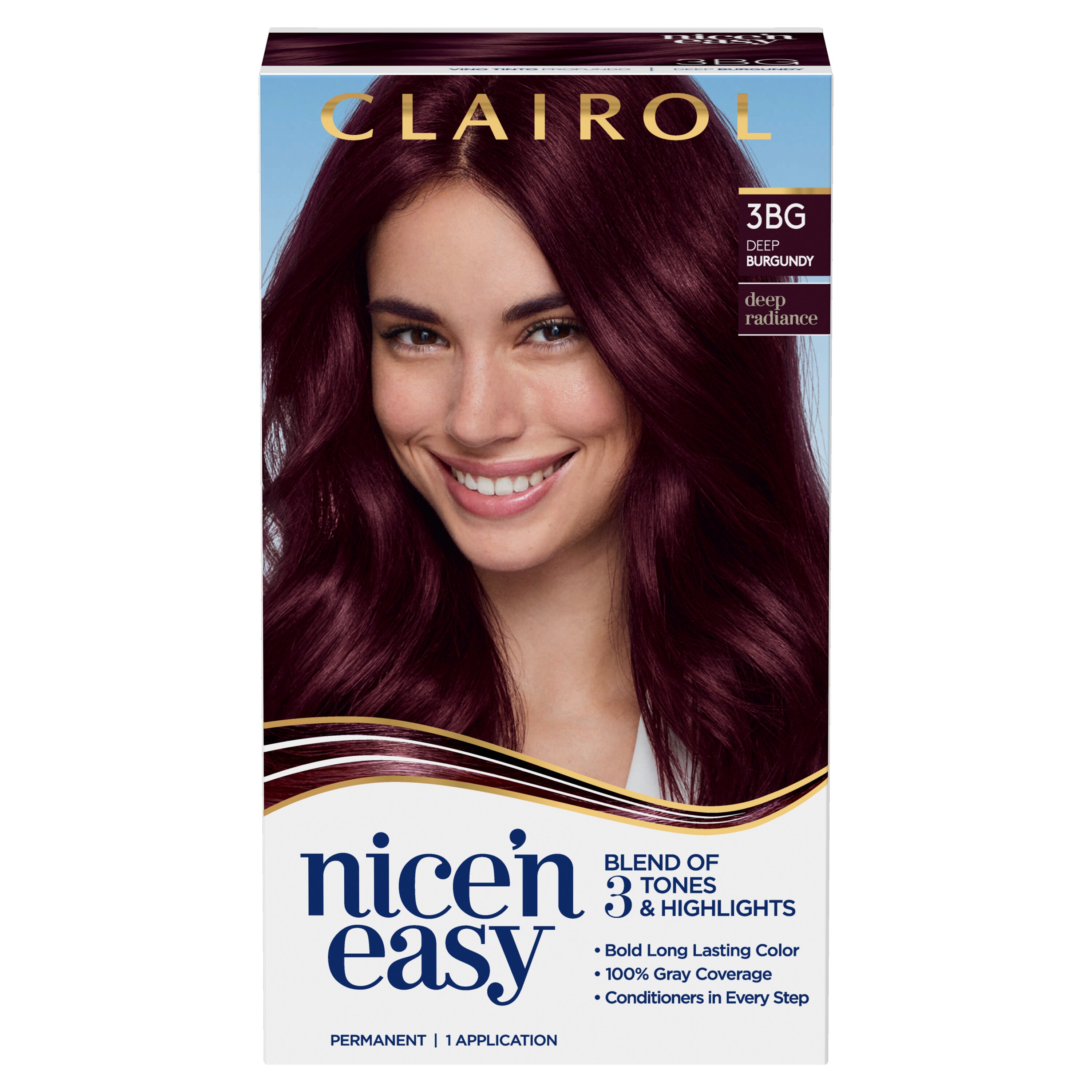 Clairol Nice 'N Easy Permanent Hair Color - 3BG Deep Burgundy - Shop ...