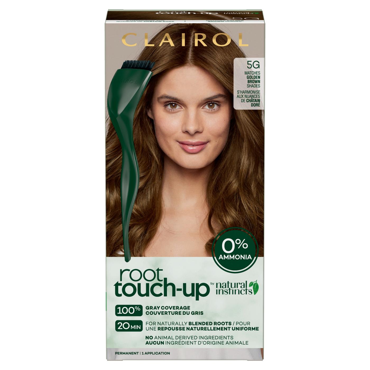 Clairol Root Touch-Up by Natural Instincts Ammonia-Free Permanent Hair Color 5G Matches Golden Brown Shades; image 1 of 3
