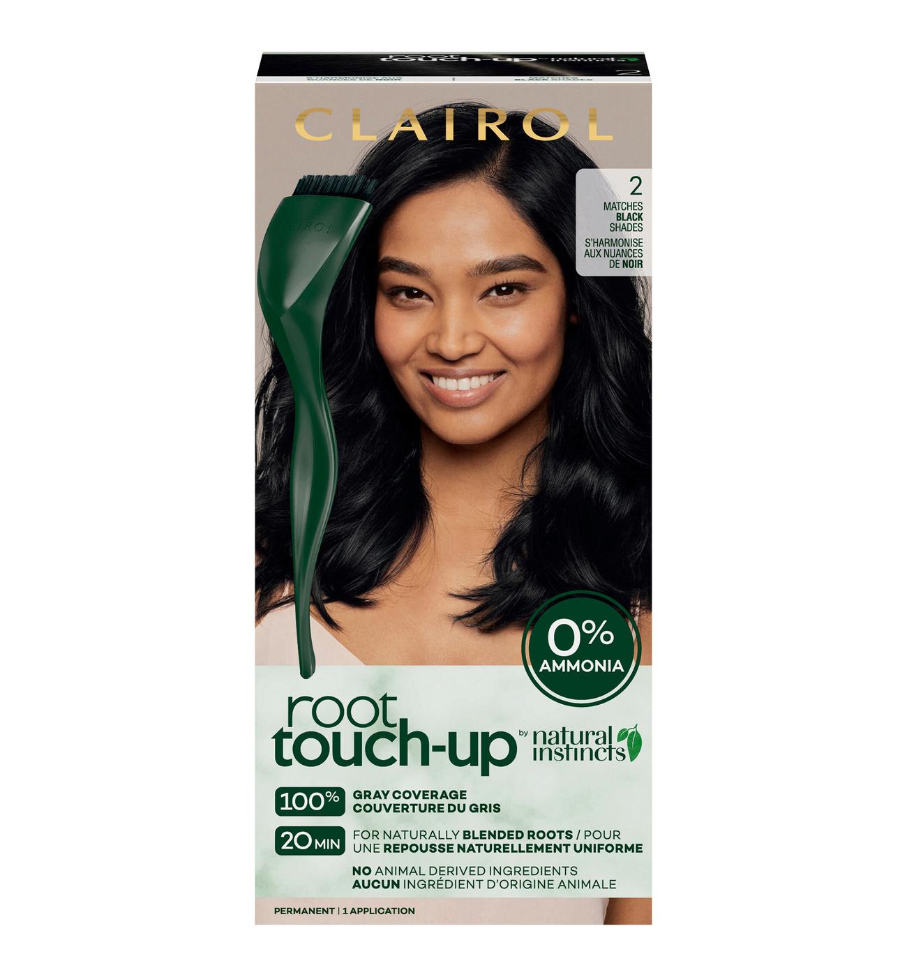 Clairol Root Touch-Up by Natural Instincts Permanent Hair Color 2 Matches Black Shades; image 1 of 6