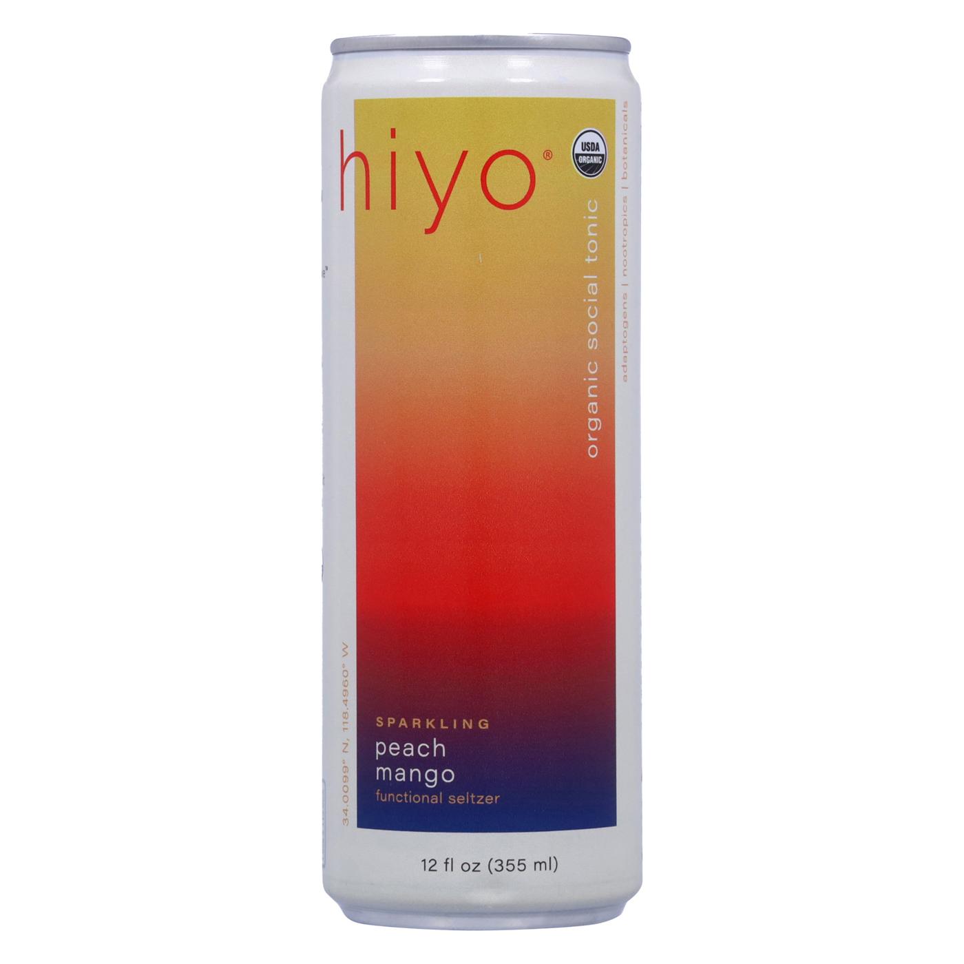 hiyo Organic Non-Alcoholic Social Tonic - Peach Mango; image 1 of 3