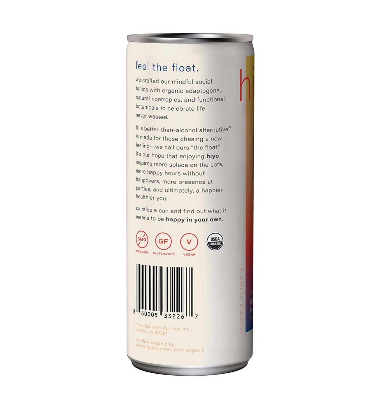 hiyo Organic Non-Alcoholic Social Tonic - Peach Mango; image 2 of 3