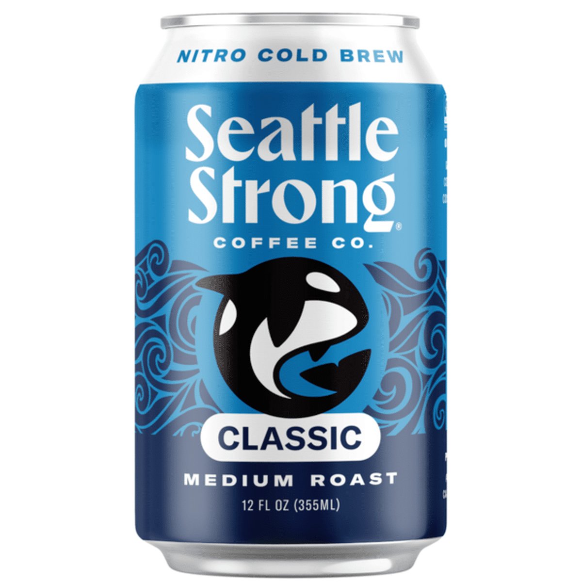 Seattle Strong Classic Medium Roast Nitro Cold Brew, 12 oz