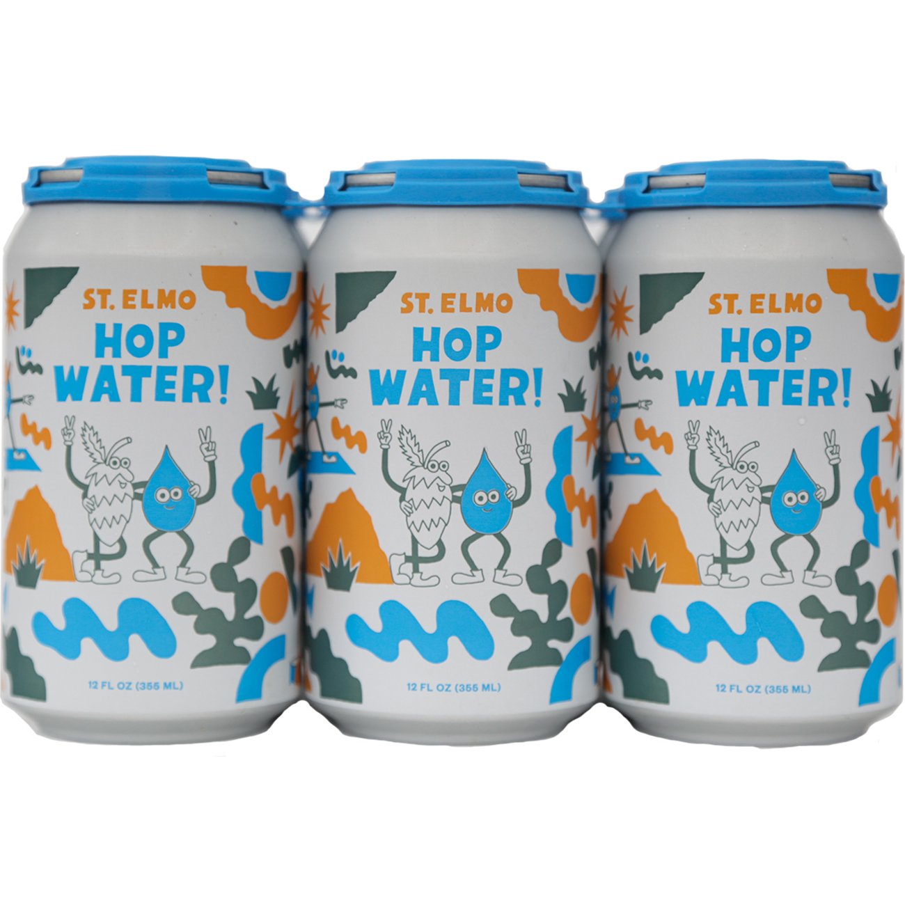 St Elmo Brewing Non Alcoholic Hop Water! Craft Beer 6 pk Cans, 12