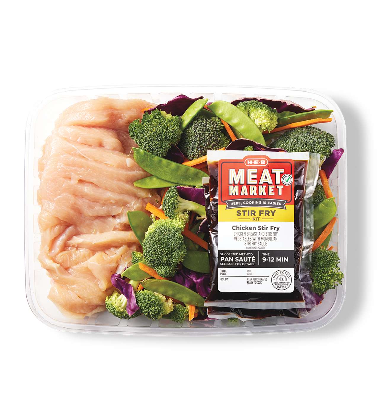 H-E-B Meat Market Stir Fry Kit - Mongolian Chicken & Vegetables; image 1 of 2