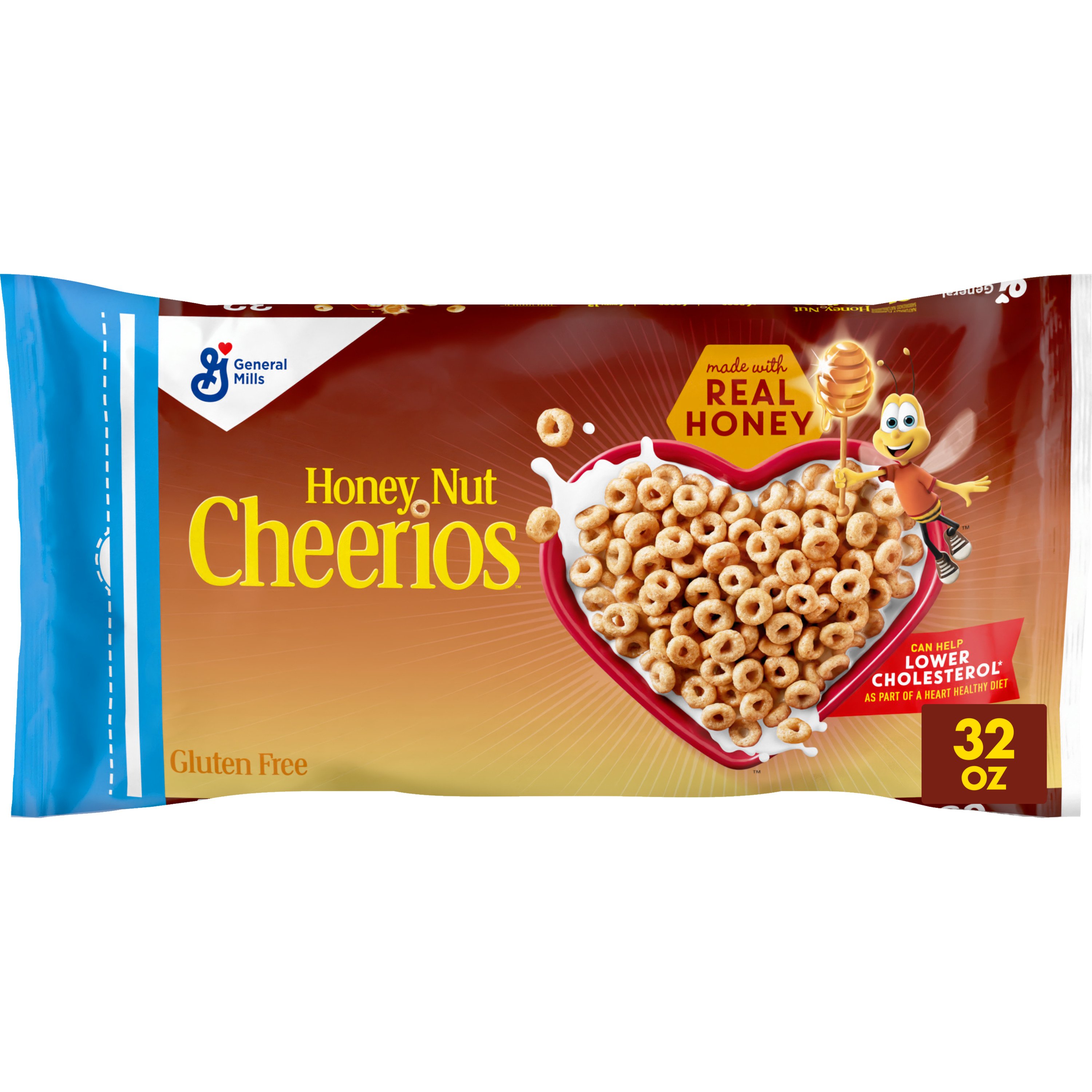 General Mills Honey Nut Cheerios Cereal Bag Shop Cereal at HEB