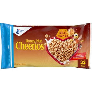 General Mills Honey Nut Cheerios Cereal Bag, 32 oz