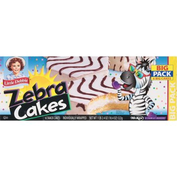 Little Debbie Bigger Zebra Cakes - Big Pack, 6 ct
