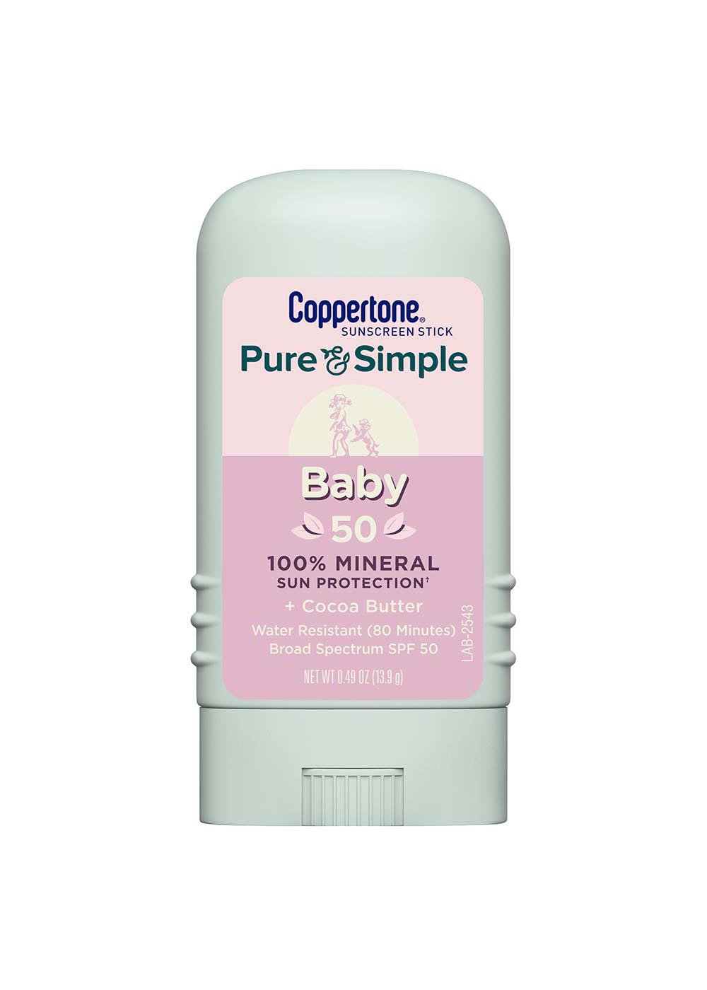 Coppertone Pure & Simple Baby Sunscreen Stick - SPF 50; image 2 of 2