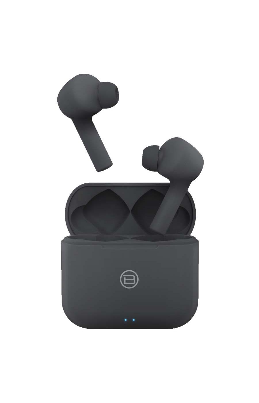 Biconic Focus True Wireless Earbuds with Charging Case - Gray; image 1 of 2