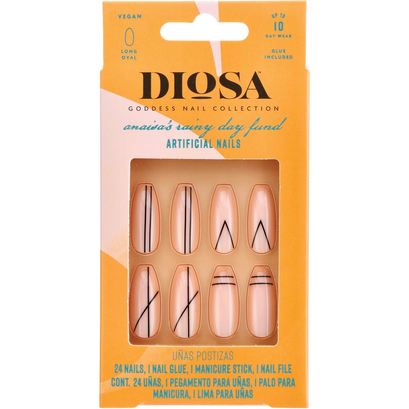 Diosa Anaisa's Rainy Day Fund Artificial Nails - Pink Geometric; image 1 of 4