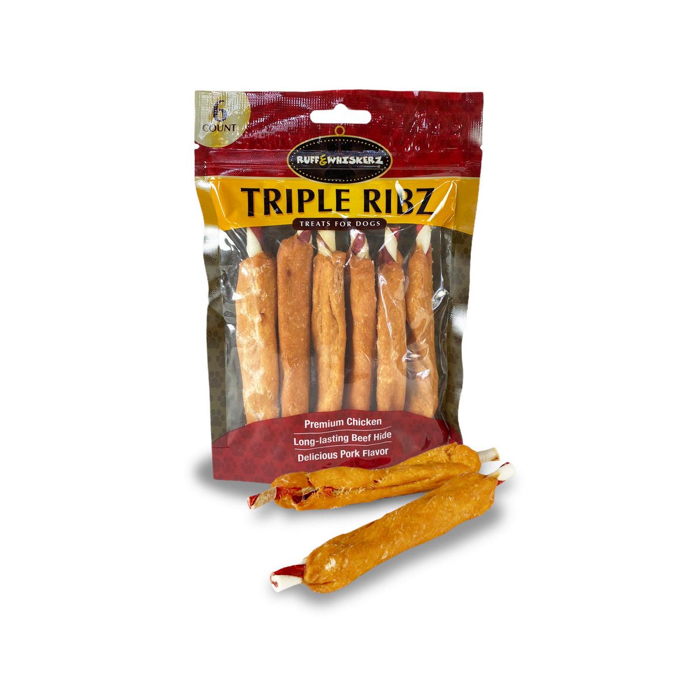 Ruff & Whiskerz Triple Ribz Dog Treats; image 1 of 2