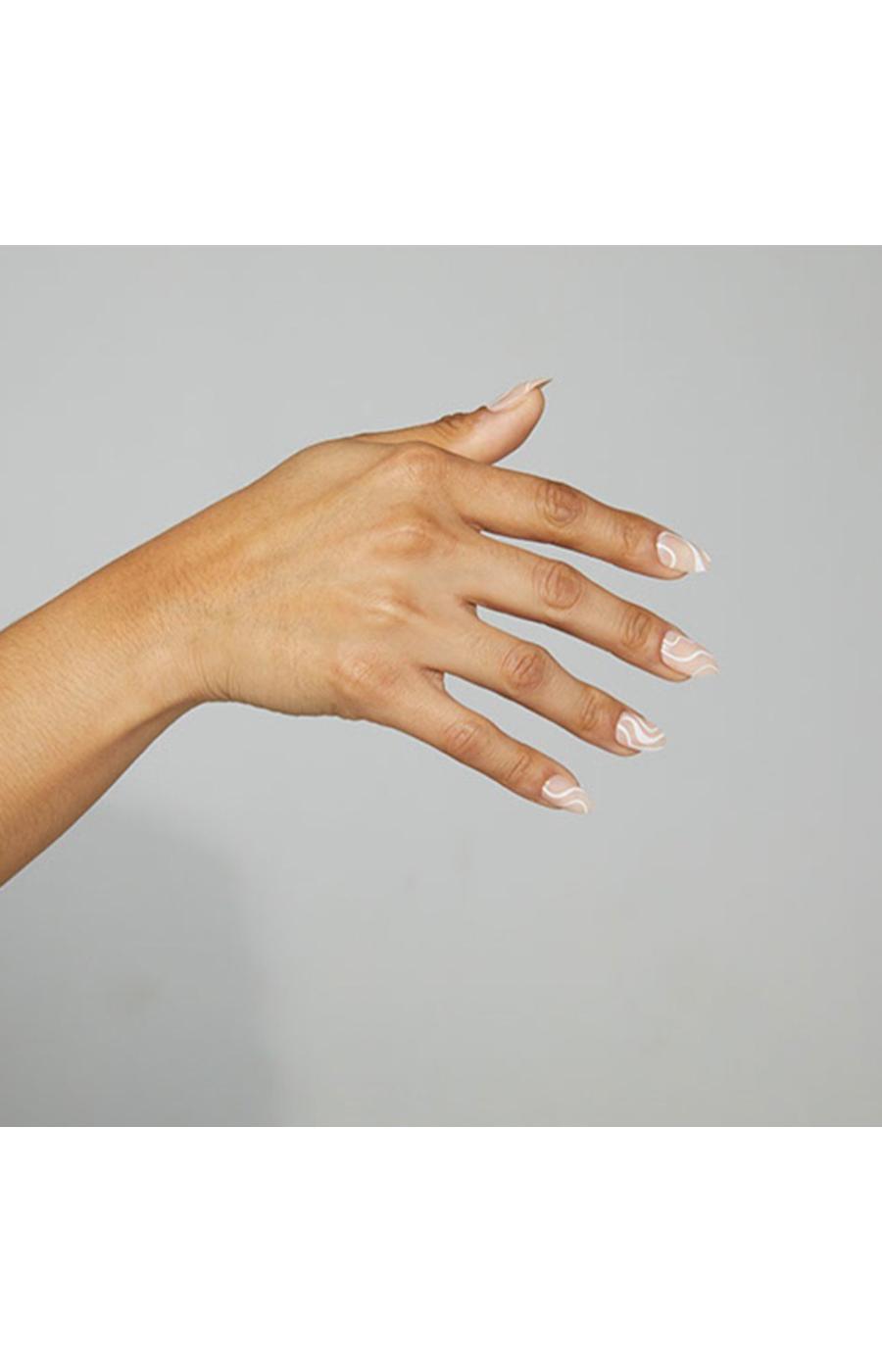 Diosa Brigid's Wave Artificial Nails - Beige & White Swirls; image 2 of 4
