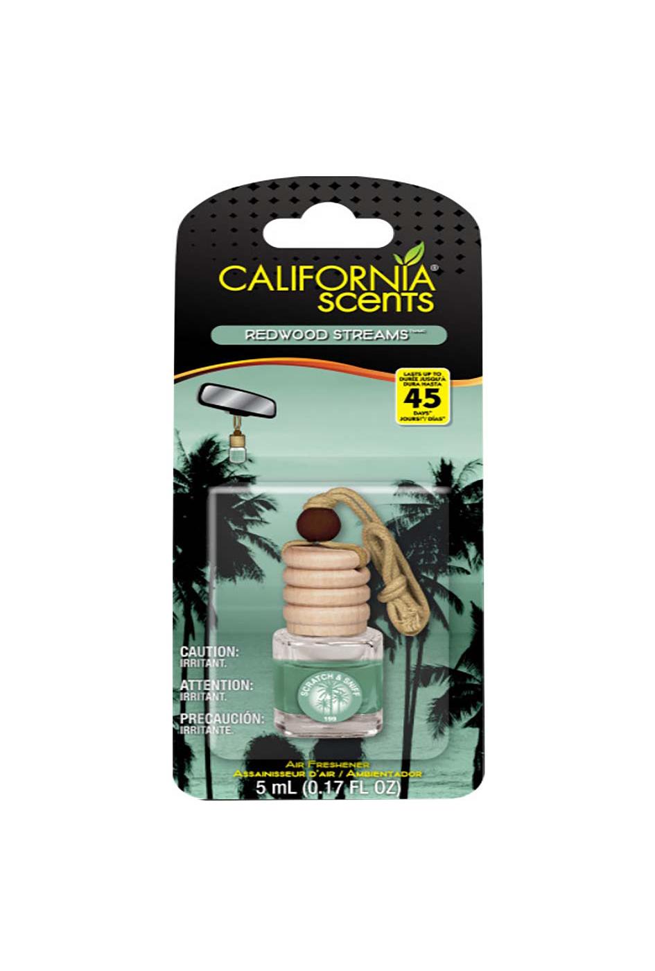 California Scents Redwood Streams Hanging Vile Auto Air Freshener