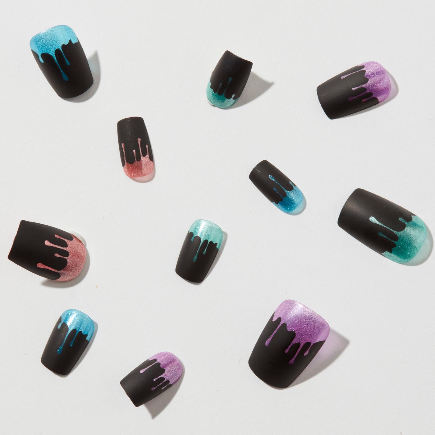 Diosa Cerriden's Spell Artificial Nails - Glitter Matte Black; image 3 of 3