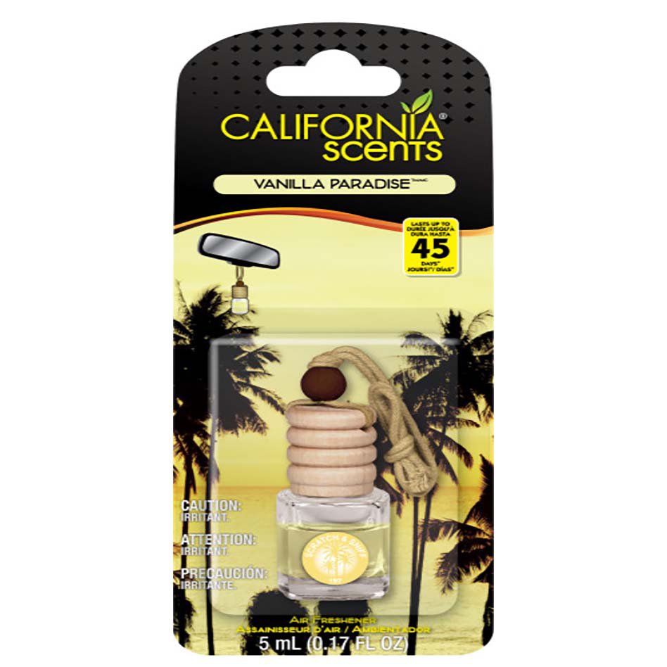 California Scents Vanilla Paradise Hanging Vile Auto Air Freshener