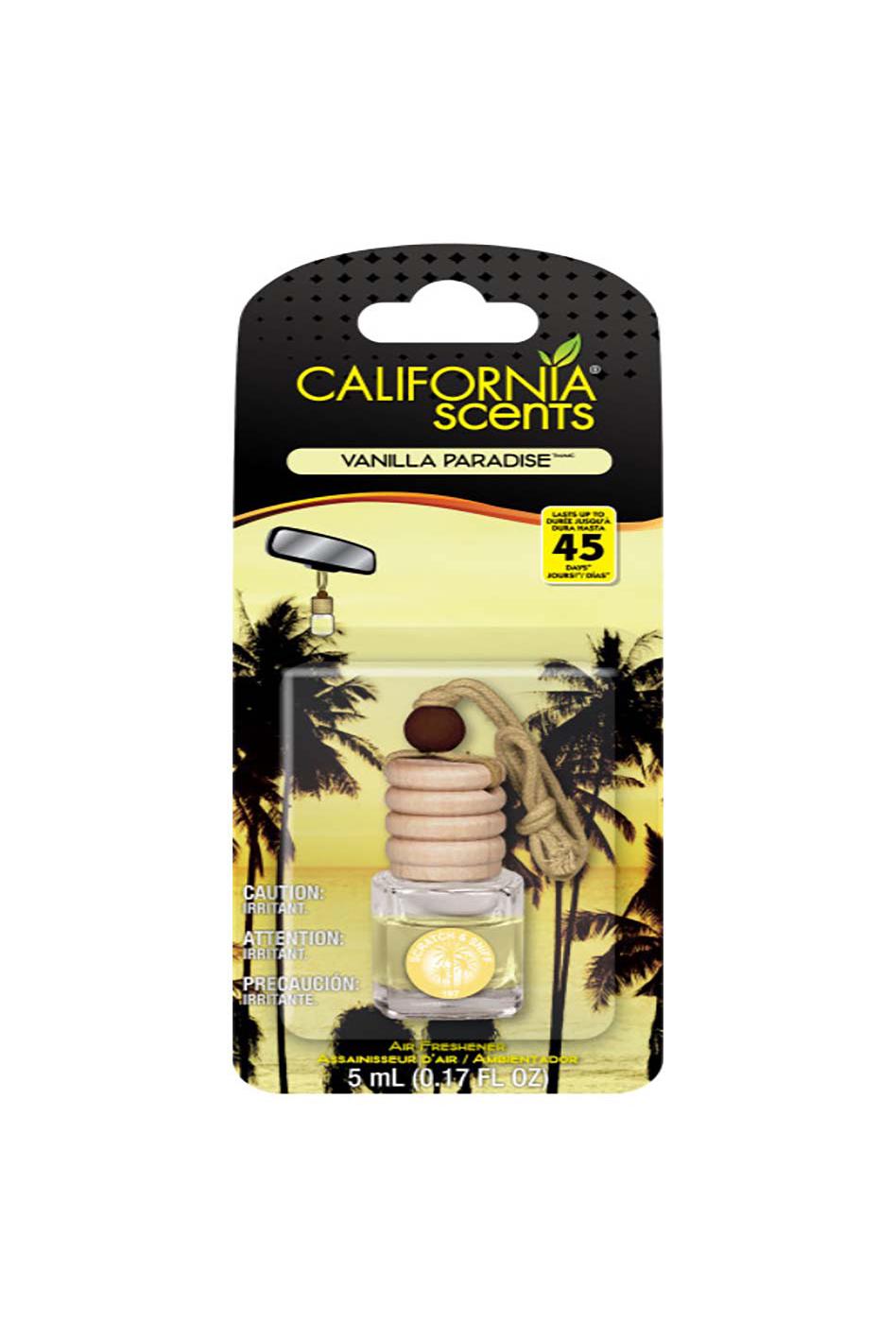 California Scents Vanilla Paradise Hanging Vile Auto Air Freshener