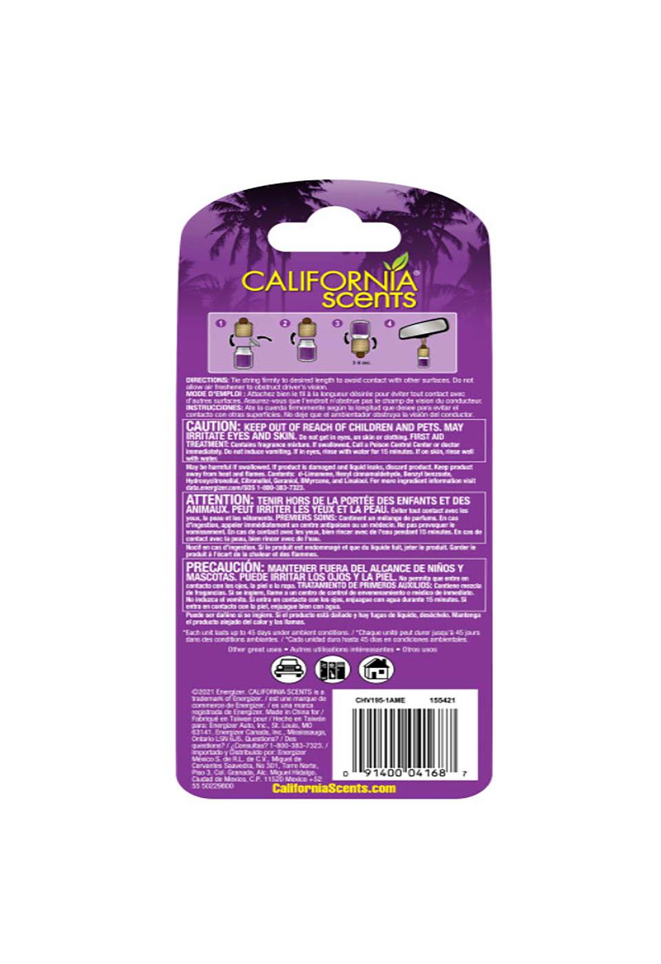 California Scents Purple Punch Hanging Vile Auto Air Freshener Shop