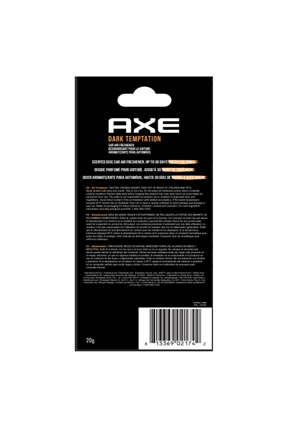 Axe Dark Temptation Hanging Gel Auto Air Freshener Shop Air