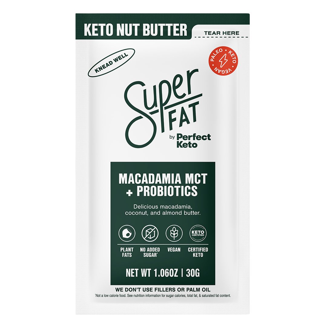 Super Fat Keto Nut Butter Macadamia MCT + Probiotics Shop Peanut