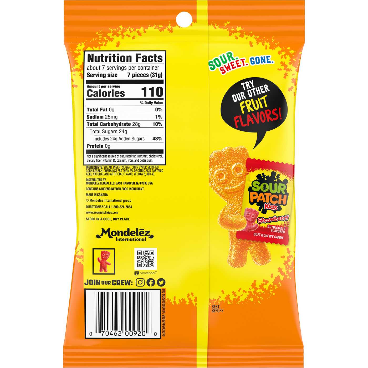 Sour Patch Kids Peach Soft & Chewy Candy; image 7 of 9