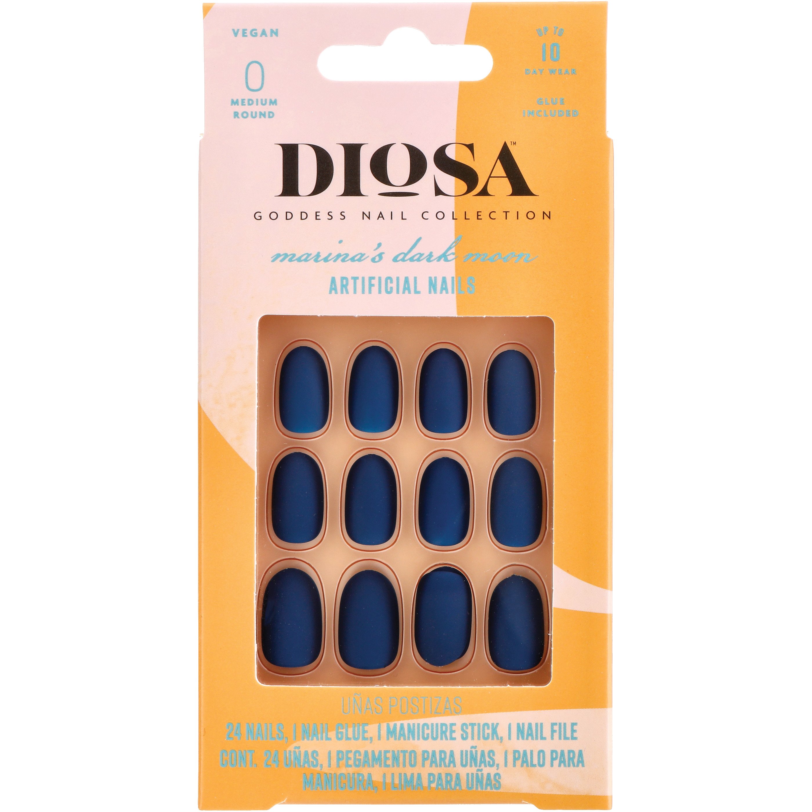 Diosa Marina's Dark Moon Artificial French Nails Shop Nail Sets at HEB