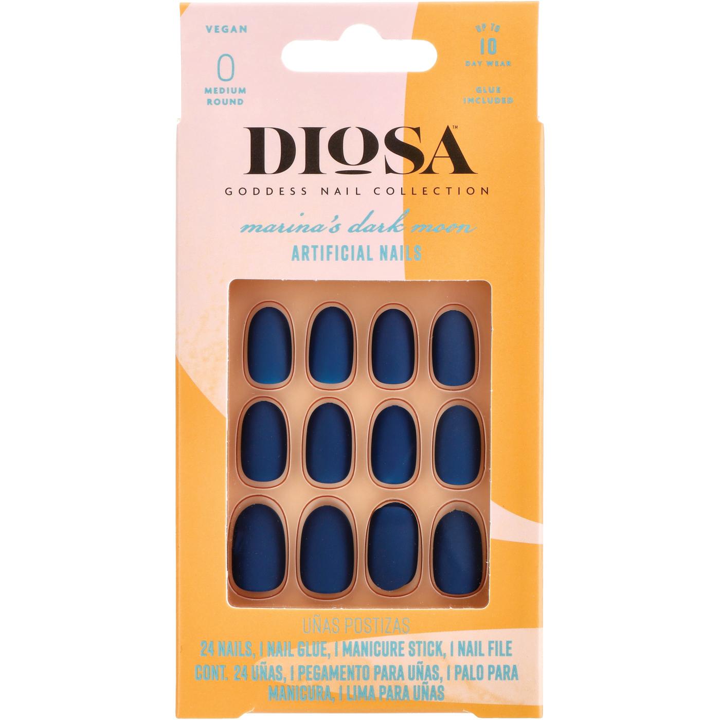 Diosa Marina's Dark Moon Artificial French Nails; image 1 of 2