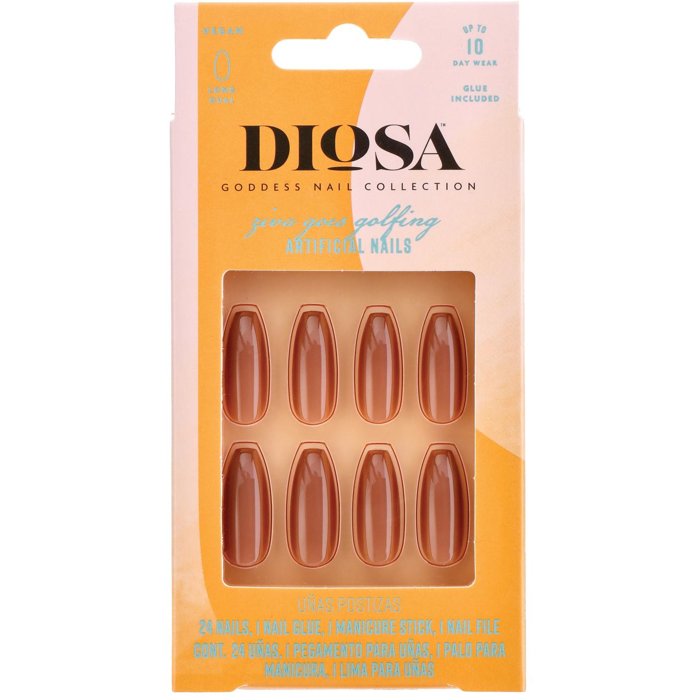 Diosa Ziva Goes Golfing Artificial Nails - Toasted Sugar; image 1 of 3