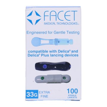 Facet 33G Lancets, 100 ct