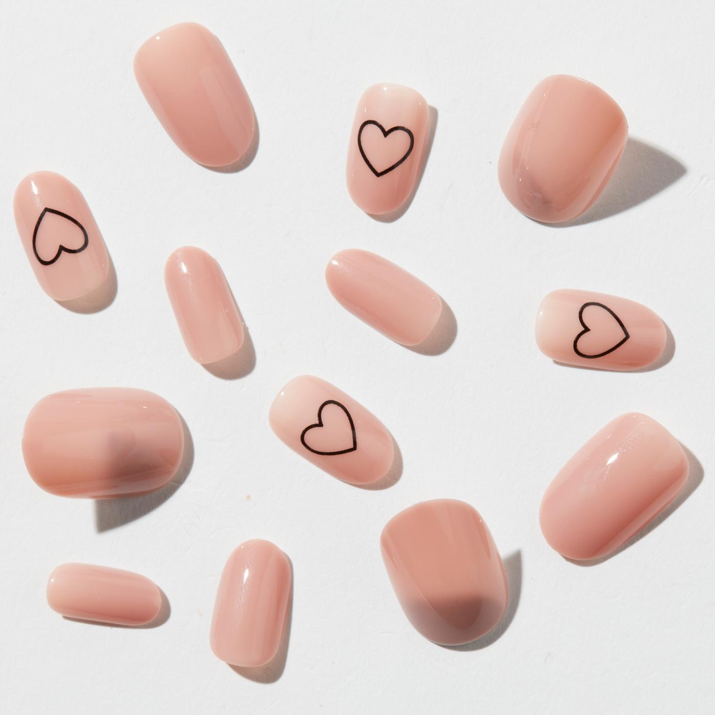 Diosa Vesta's Diary Artificial Nails - Pink Hearts; image 2 of 2